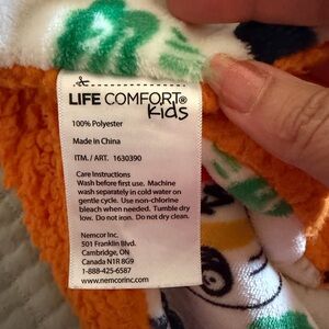 Life Comfort Kids Dinosaur 🦕 Blanket with Orange and Green Accents
